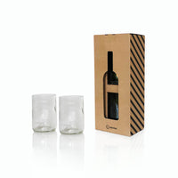 transparantie glazen gemaakt uit wijnfles